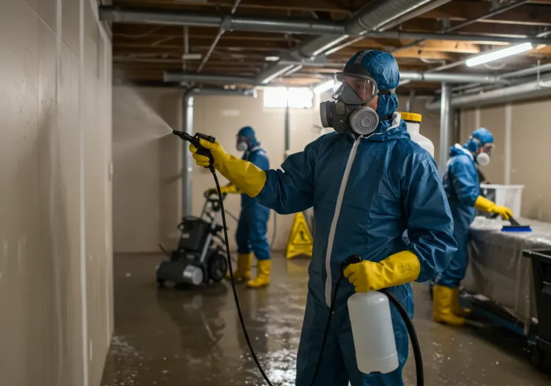 Basement Sanitization and Antimicrobial Treatment process in Breaux Bridge, LA